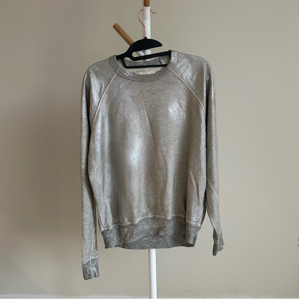 THE GREAT. The College Sweatshirt - Metallic Foil